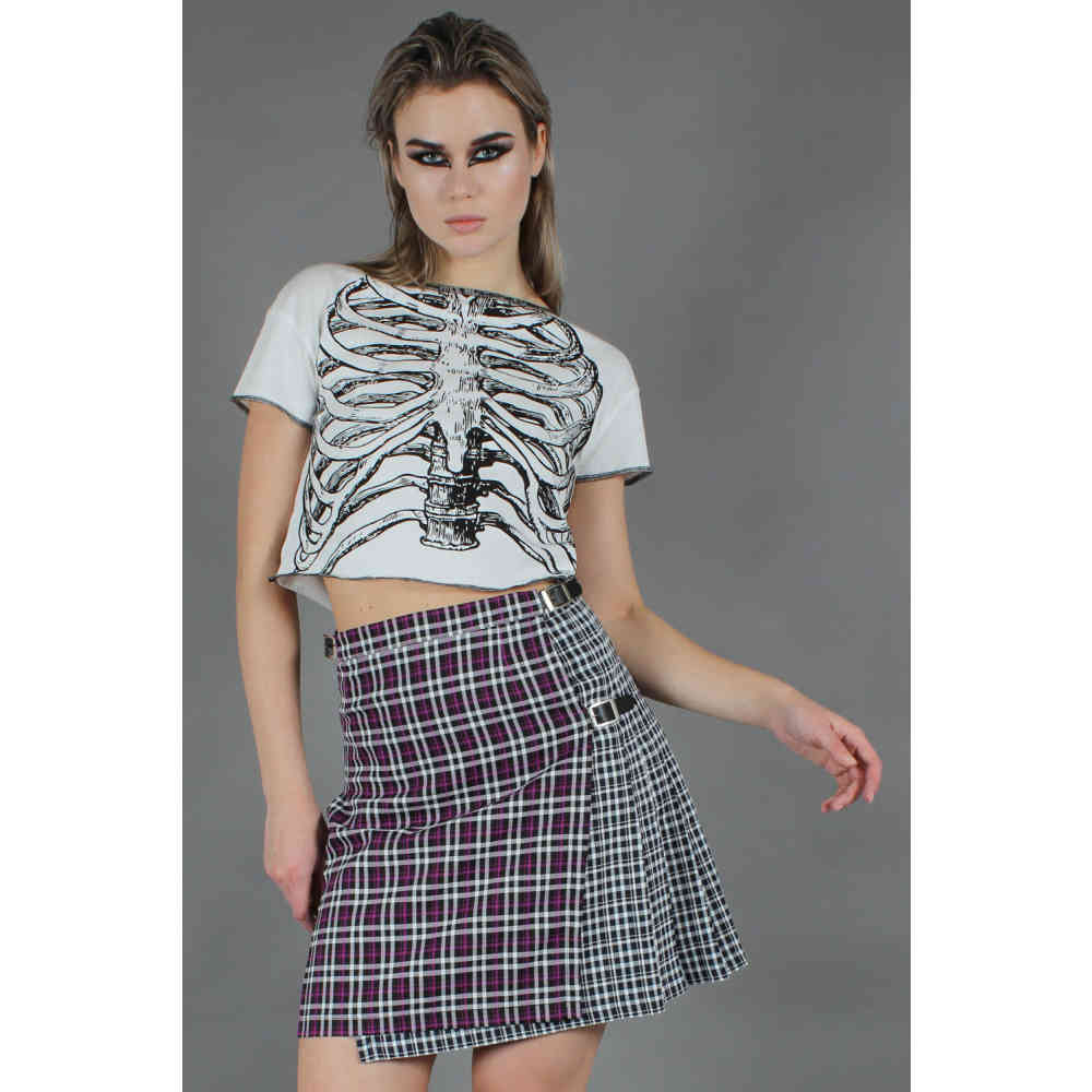 Jawbreaker - Contrast Check Buckled Kilt - Multicolore